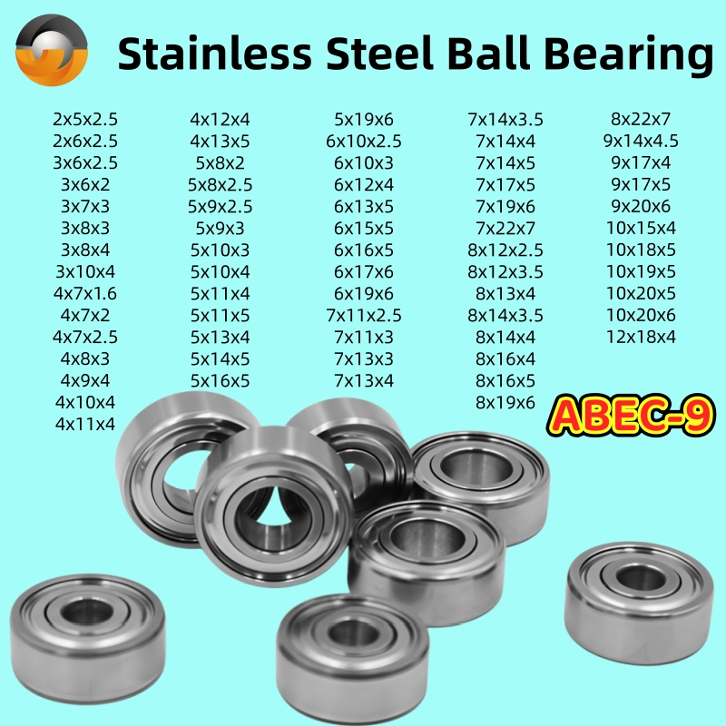 Abu Garcia Reel Revo - 2Pcs SMR128ZZ 8x12x3.5mm Stainless Steel Fishing