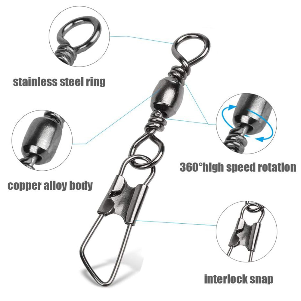 50Pcs Stainless Steel Snap Swi - Freshwater Line 评论和价格