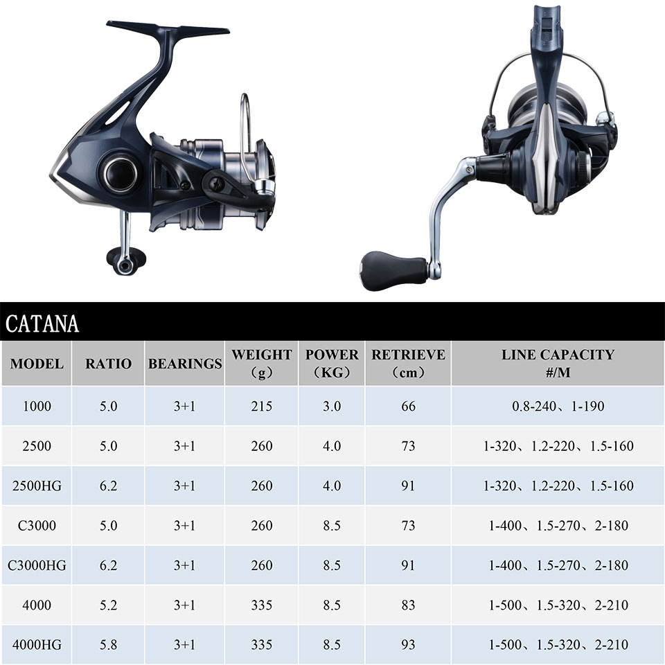 SHIMANO CATANA Spinning Fishin - Shimano Reel Sienna 评论和价格